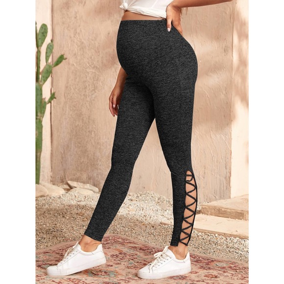 Maternity Criss Cross Detail Leggings - Picture 5 of 6